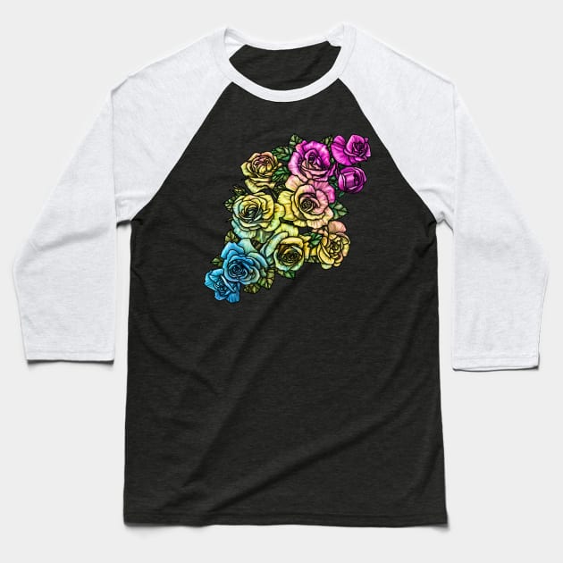 Pan Roses Abundant Baseball T-Shirt by Art by Veya